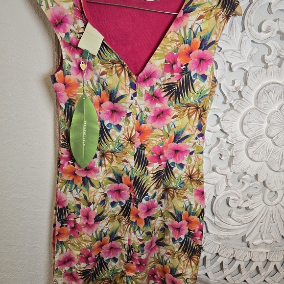 Farm Rio Floral Print Mini Dress open back Size S - Picture 7 of 8